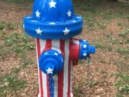 Painted Hydrant Patriotic