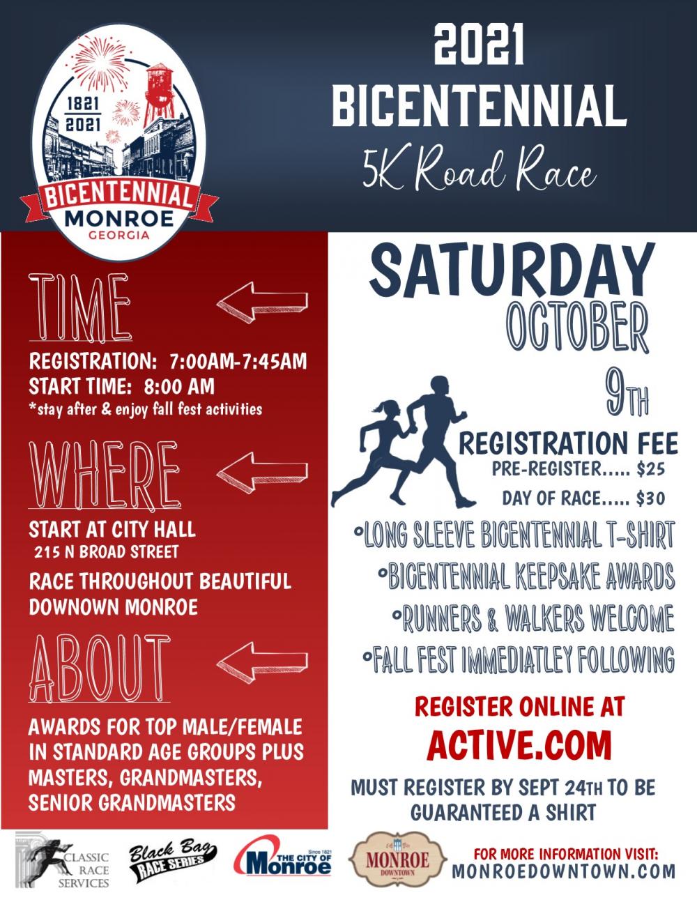 Bicentennial 5k Road Race Monroe